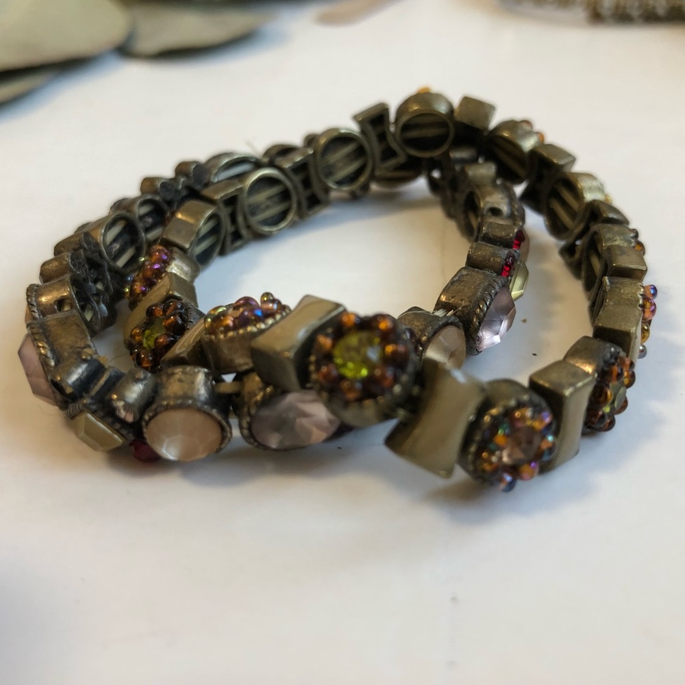 Set of two stone bracelets